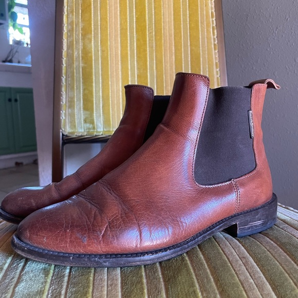 Chelsea granny leather boot deep brown leather ankle boots - Picture 1 of 8